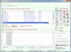 Phone Number Extractor Files - náhled
