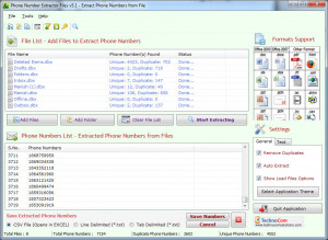 Phone Number Extractor Files - náhled