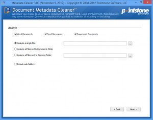 Document Metadata Cleaner - náhled