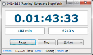 Ethervane Stopwatch - náhled