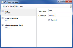 WinHosts Manager - náhled