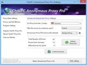 ChrisPC Anonymous Connection - náhled