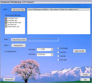 Readmesoft Office Backup Free - náhled