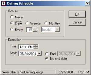 Defrag Timer - náhled