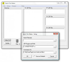ZIP Batch File Maker - náhled