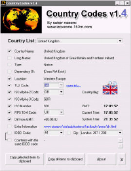 Country Codes - náhled