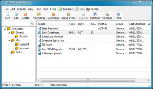 Macro Scheduler - náhled