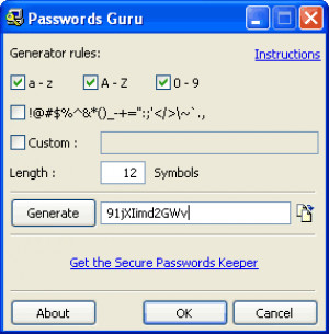 Passwords Guru - náhled
