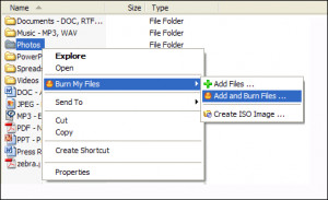 Burn My Files  - náhled
