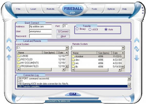 FireBall FTP - náhled