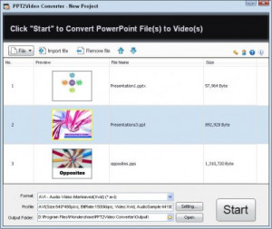 Wondershare PPT2Video - náhled