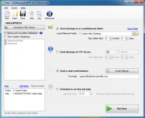 SQL Backup and FTP - náhled