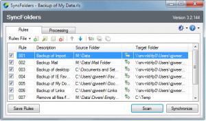 SyncFolders - náhled