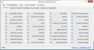 Ultimate Settings Panel - náhled