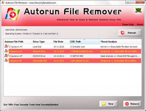 Autorun File Remover - náhled