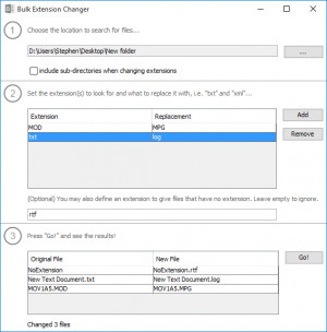 Bulk Extension Changer - náhled