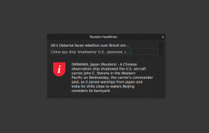 Reuters widget - náhled
