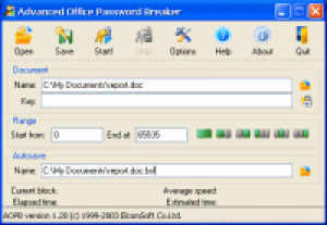 Advanced Office Password Breaker - náhled