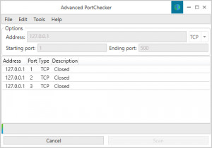 Advanced PortChecker - náhled