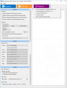 Data Extraction Kit for Outlook - náhled