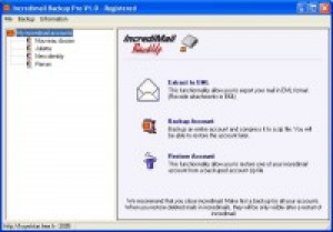 Incredimail Backup PRO - náhled