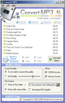 MediaForce Convert MP3 - náhled
