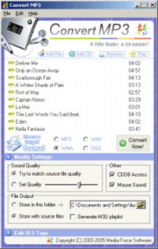 MediaForce Convert MP3 - náhled