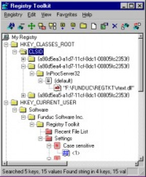Registry Toolkit - náhled