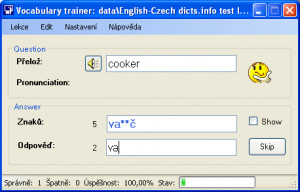 Vocabulary Trainer - náhled