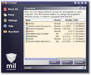 Mil Firewall - náhled