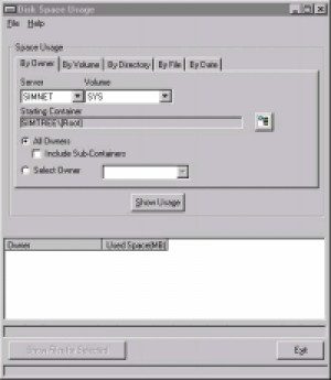 Disk Space Usage - náhled
