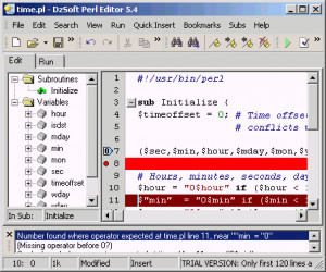 DzSoft Perl Editor - náhled