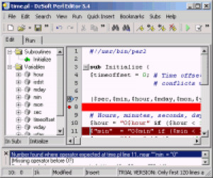 DzSoft Perl Editor - náhled