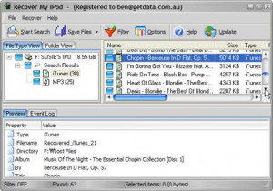 Recover My iPod - náhled