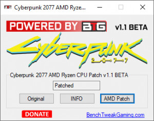 Cyberpunk 2077 AMD Ryzen CPU Patch Tool - náhled