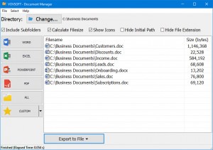 Vovsoft Document Manager - náhled