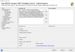 Get WSUS Content .NET - náhled