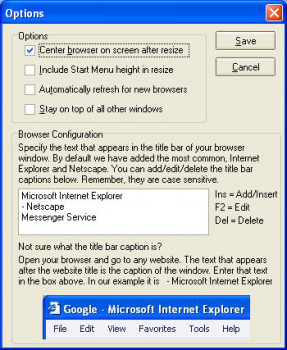 Resize Browser - náhled