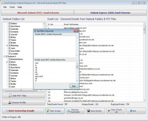 Outlook n Express Email Extractor - náhled
