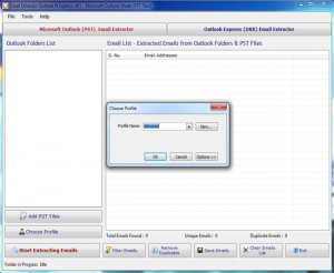 Outlook n Express Email Extractor - náhled