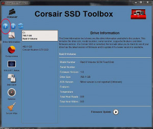 Corsair SSD Toolbox - náhled
