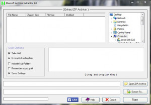 Mwisoft Archive Extractor - náhled