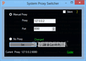 System Proxy Switcher  - náhled