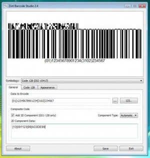 Zint Barcode Generator - náhled