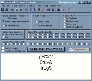 Advanced Password Generator - náhled