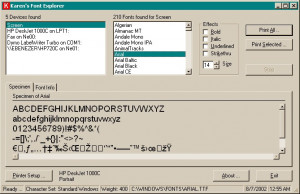 Font Explorer - náhled