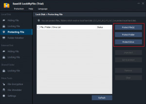 EaseUS LockMyFile - náhled