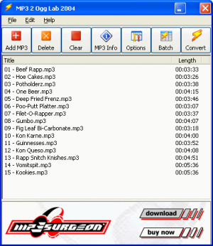 MP3 2 Ogg Lab - náhled