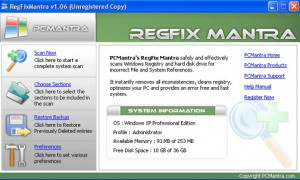 RegFix Mantra - náhled