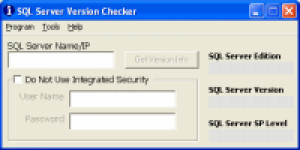 SQL Server Version Checker - náhled